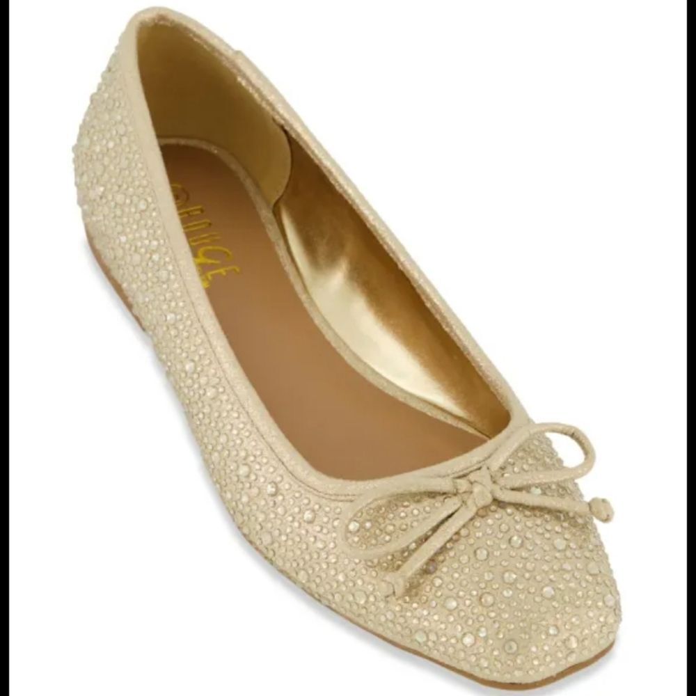 BRAND NEW ROUGE HELIUM STUDDED EMBELLISHMENTS SLIP-ON WOMEN"S FLAT SHOE